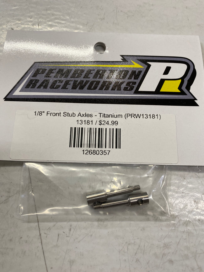 1/8" Front Stub Axles - Titanium (PRW13181)