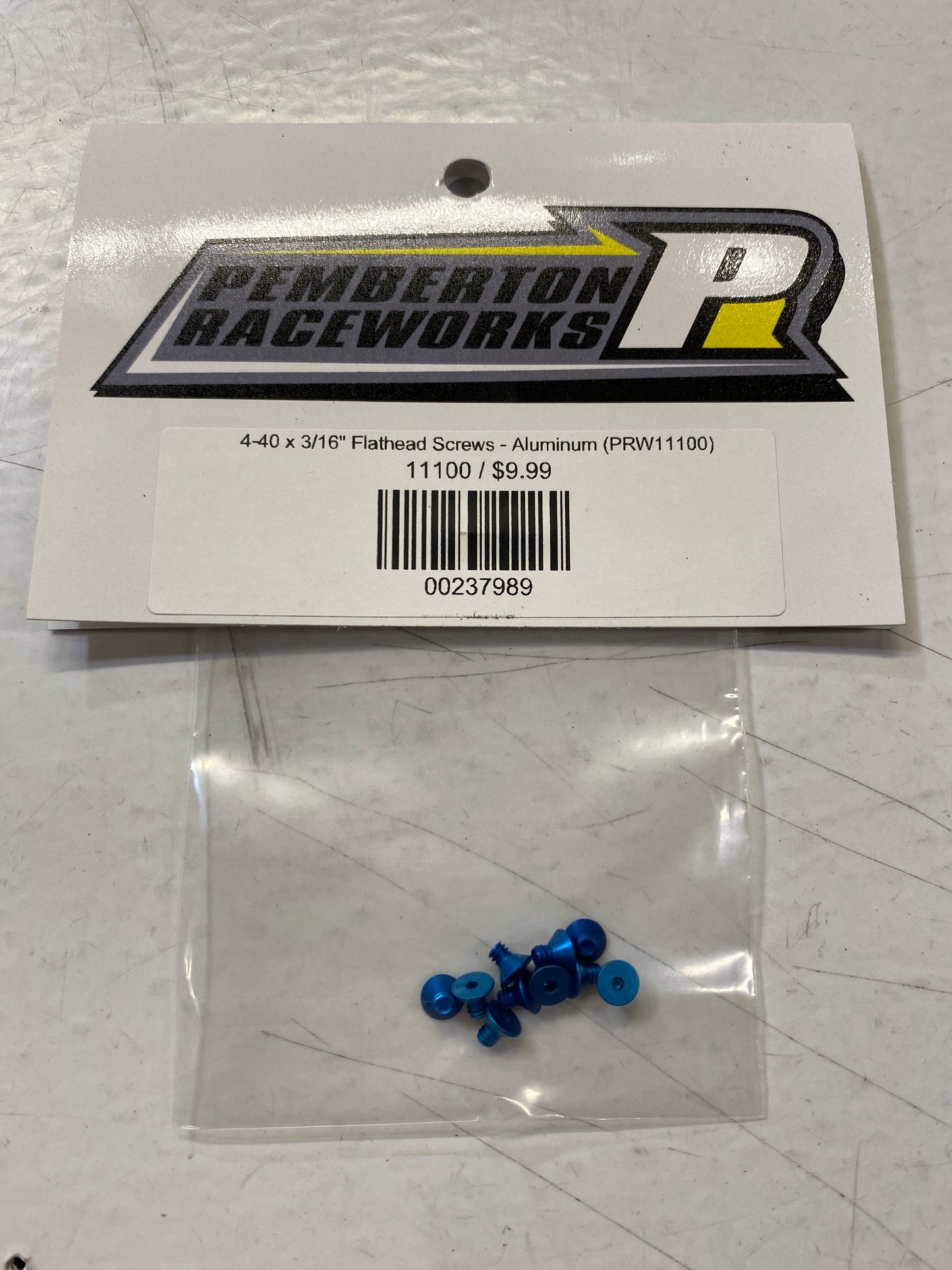 4-40 x 3/16" Flathead Screws - Aluminum (PRW11100)