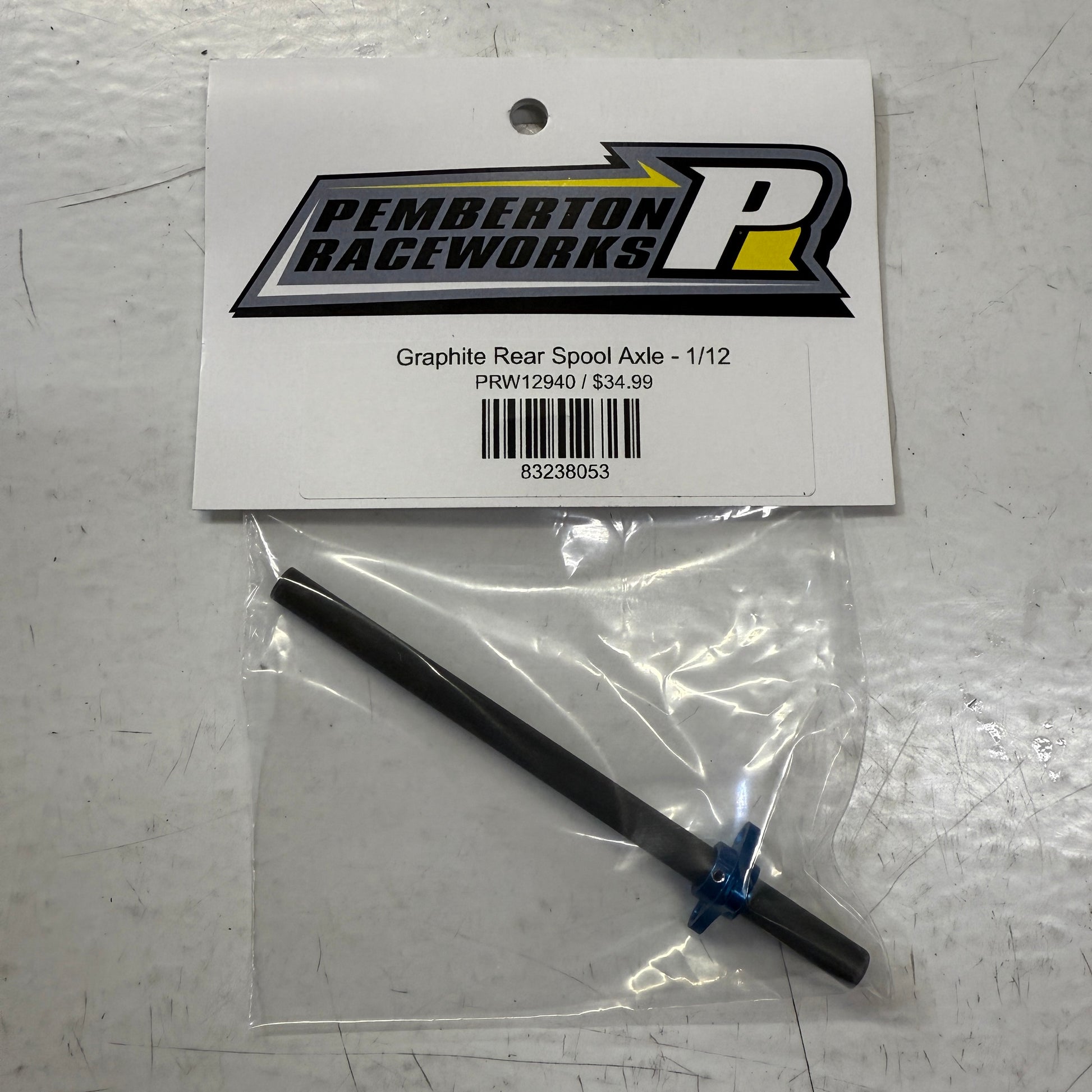 Graphite Rear Spool Axle - 1/12 – Pemberton Raceworks