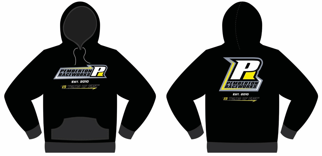 Pemberton Raceworks 15th Anniversary Pullover Hoodie - "15 YEARS OF FAST"