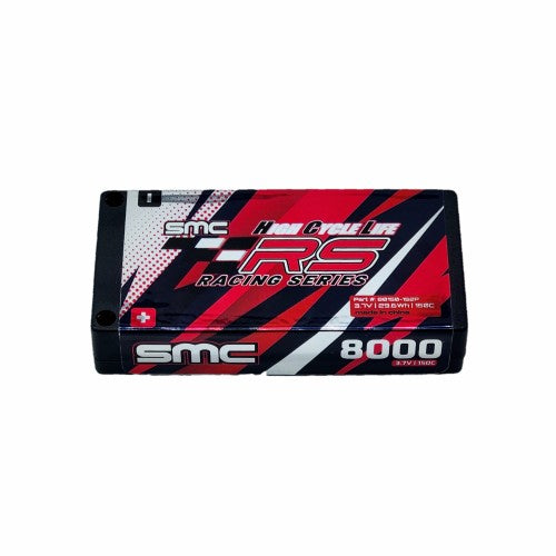 SMC Racing HCL-RS 3.7V-8000mAh-150C 5mm Inboard Hardcase - 1s Lipo Battery