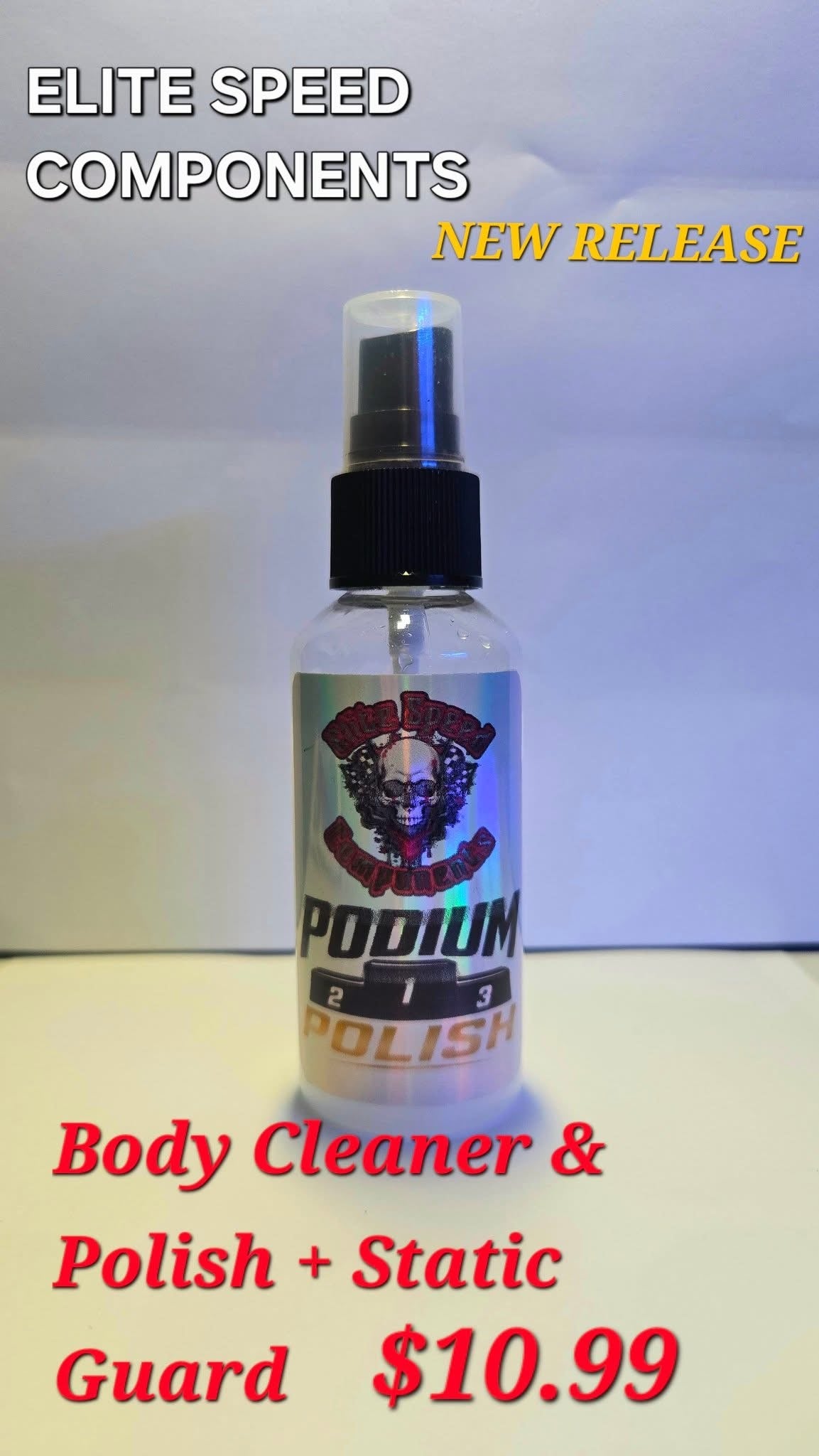 Elite Speed Components Podium Polish - RC Body Cleaner/Polish & Static Guard