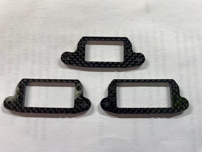 PRW13491 - PRW Anti-Twist Carbon Servo Mounting Plates (3) - 1/10, 1/12